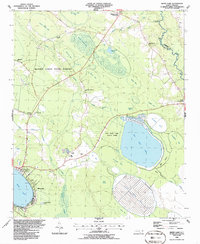 Download a high-resolution, GPS-compatible USGS topo map for White Lake, NC (1986 edition)