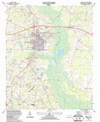 Download a high-resolution, GPS-compatible USGS topo map for Whiteville, NC (1987 edition)