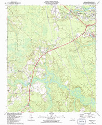 preview thumbnail of historical topo map of Brunswick County, NC in 1990