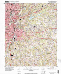 Download a high-resolution, GPS-compatible USGS topo map for Winston-Salem East, NC (2001 edition)