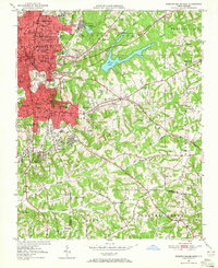 1950 Map of Winston-Salem East, 1965 Print