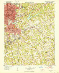 preview thumbnail of historical topo map of Forsyth County, NC in 1951