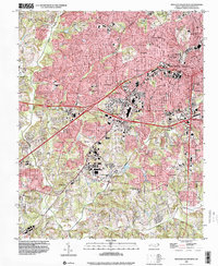 Download a high-resolution, GPS-compatible USGS topo map for Winston-Salem West, NC (2001 edition)