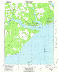 Download a high-resolution, GPS-compatible USGS topo map for Yeopim River, NC (1982 edition)