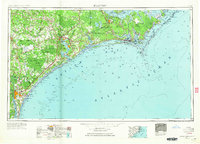 1953 Map of Beaufort, 1965 Print