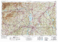 1953 Map of Charlotte, 1975 Print