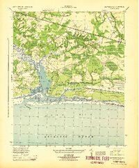 preview thumbnail of historical topo map of Brunswick County, NC in 1944