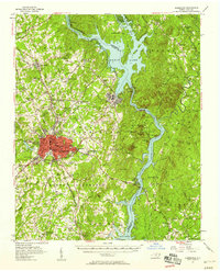1957 Map of Albemarle, NC, 1958 Print