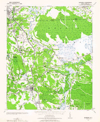 1942 Map of Burgaw, NC, 1963 Print