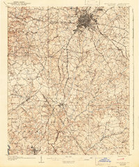 1907 Map of Charlotte, 1942 Print