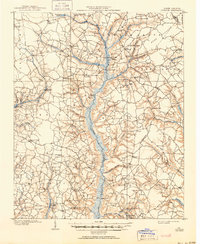 1909 Map of Coharie, 1950 Print