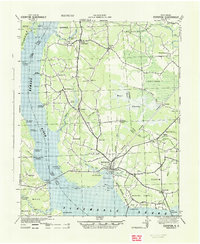 1943 Map of Arrowhead Beach, NC