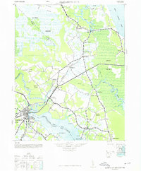 1948 Map of Elizabeth City, NC, 1976 Print