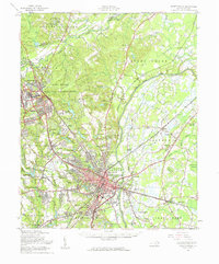 1957 Map of Fayetteville, 1961 Print