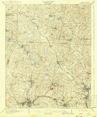 1916 Map of Lincolnton, NC, 1943 Print