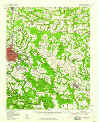 1957 Map of Goldsboro, 1958 Print