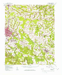 1957 Map of Goldsboro, 1958 Print