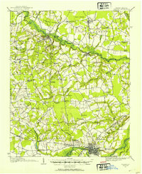 1914 Map of Kinston, NC, 1954 Print