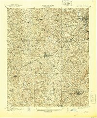 1911 Map of Lincolnton, 1944 Print