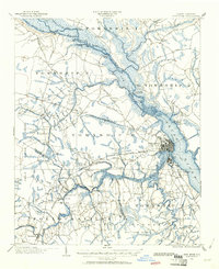 1901 Map of New Bern, 1961 Print