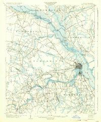 1903 Map of New Bern, 1935 Print