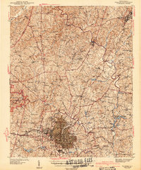 1943 Map of Raleigh