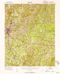 preview thumbnail of historical topo map of Roxboro, Person County, NC in 1943