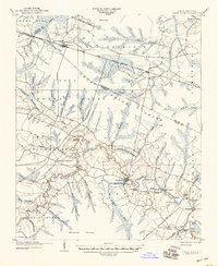 1904 Map of Lenoir County, NC, 1946 Print
