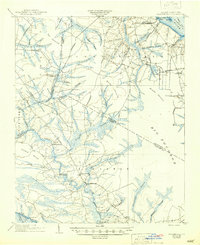 1905 Map of Beaufort County, NC, 1945 Print