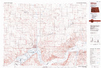 1983 Map of Ray, ND, 1984 Print
