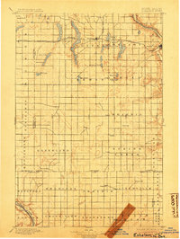 1897 Map of Stutsman County, ND, 1904 Print
