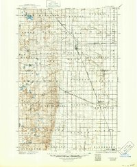 1925 Map of Ellendale, ND, 1949 Print