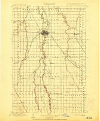 1897 Map of Horace, ND, 1914 Print
