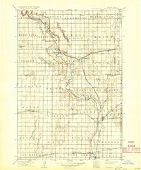 1918 Map of Oakes, ND, 1932 Print