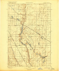 1900 Map of Pingree, 1921 Print