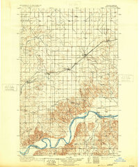 1911 Map of Ray, 1932 Print