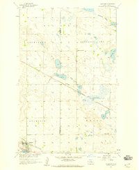 1958 Map of Anamoose, ND, 1959 Print