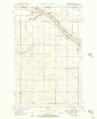 1947 Map of Bowbells NW, 1958 Print