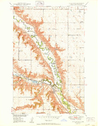 preview thumbnail of historical topo map of Burlington, ND in 1950