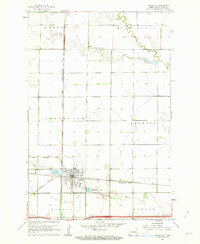 1961 Map of Casselton, ND, 1963 Print