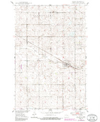1949 Map of Cathay, ND, 1986 Print