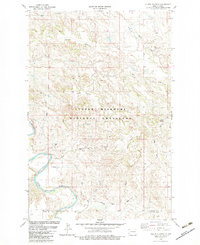 Download a high-resolution, GPS-compatible USGS topo map for Cliffs Plateau, ND (1983 edition)