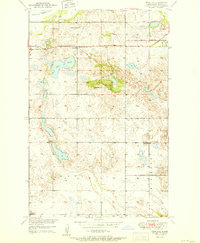 preview thumbnail of historical topo map of Benson County, ND in 1951