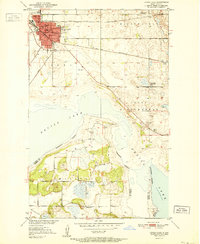 Download a high-resolution, GPS-compatible USGS topo map for Devils Lake, ND (1951 edition)