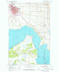 Download a high-resolution, GPS-compatible USGS topo map for Devils Lake, ND (1977 edition)