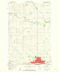 1959 Map of Dickinson North, 1960 Print