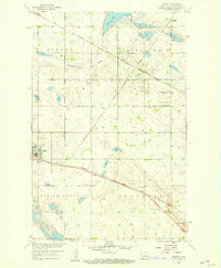 1958 Map of Drake, ND, 1959 Print