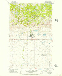 1955 Map of Dunseith, ND, 1956 Print