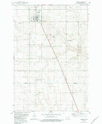 1982 Map of Edgeley, ND, 1986 Print