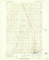 1956 Map of Ellendale, ND, 1957 Print